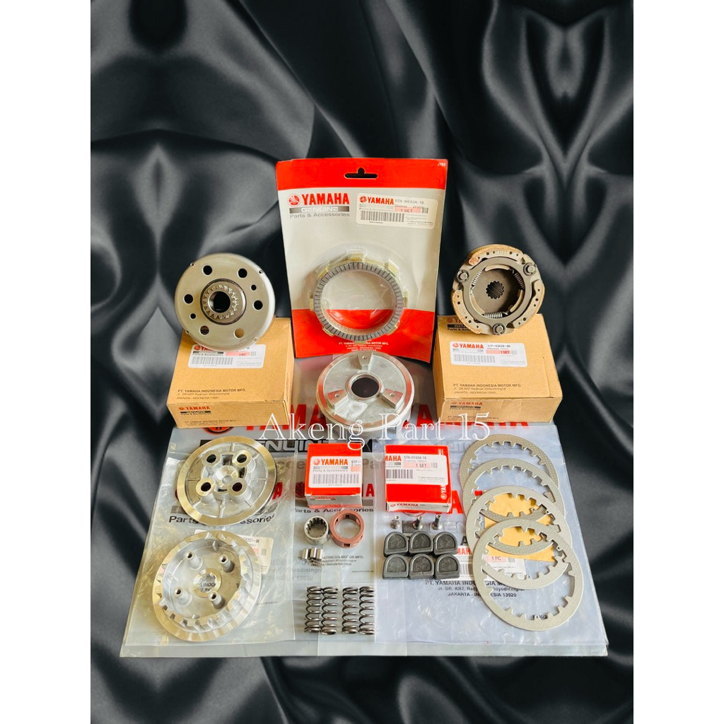 Paket Kopling 9 item 5TP Alumunium+Rumah kopling set+Mangkok ganda 18T+Kampas ganda Assy+Kampas kopl