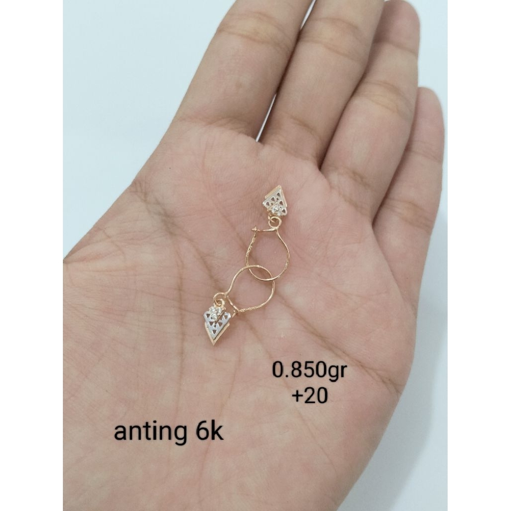 anting emas 6 karat