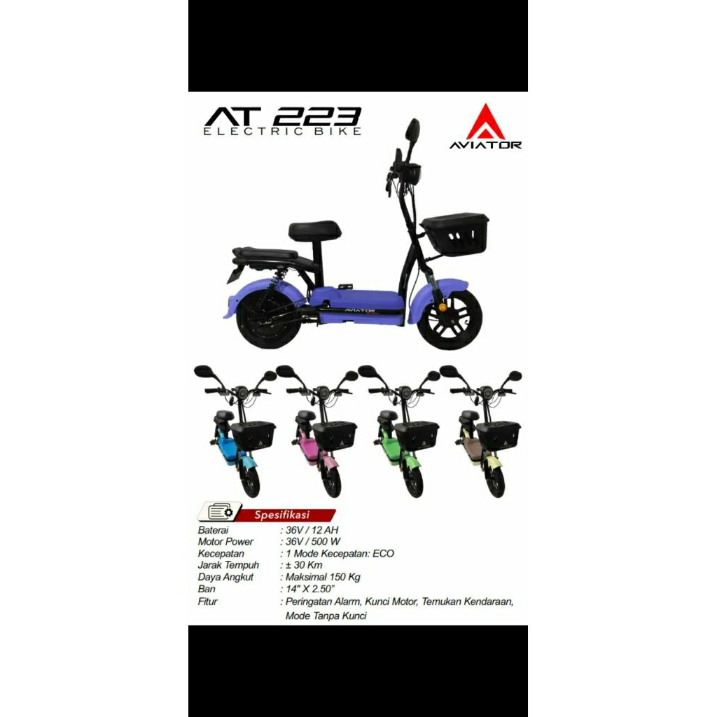 SEPEDA LISTRIK AVIATOR AT223