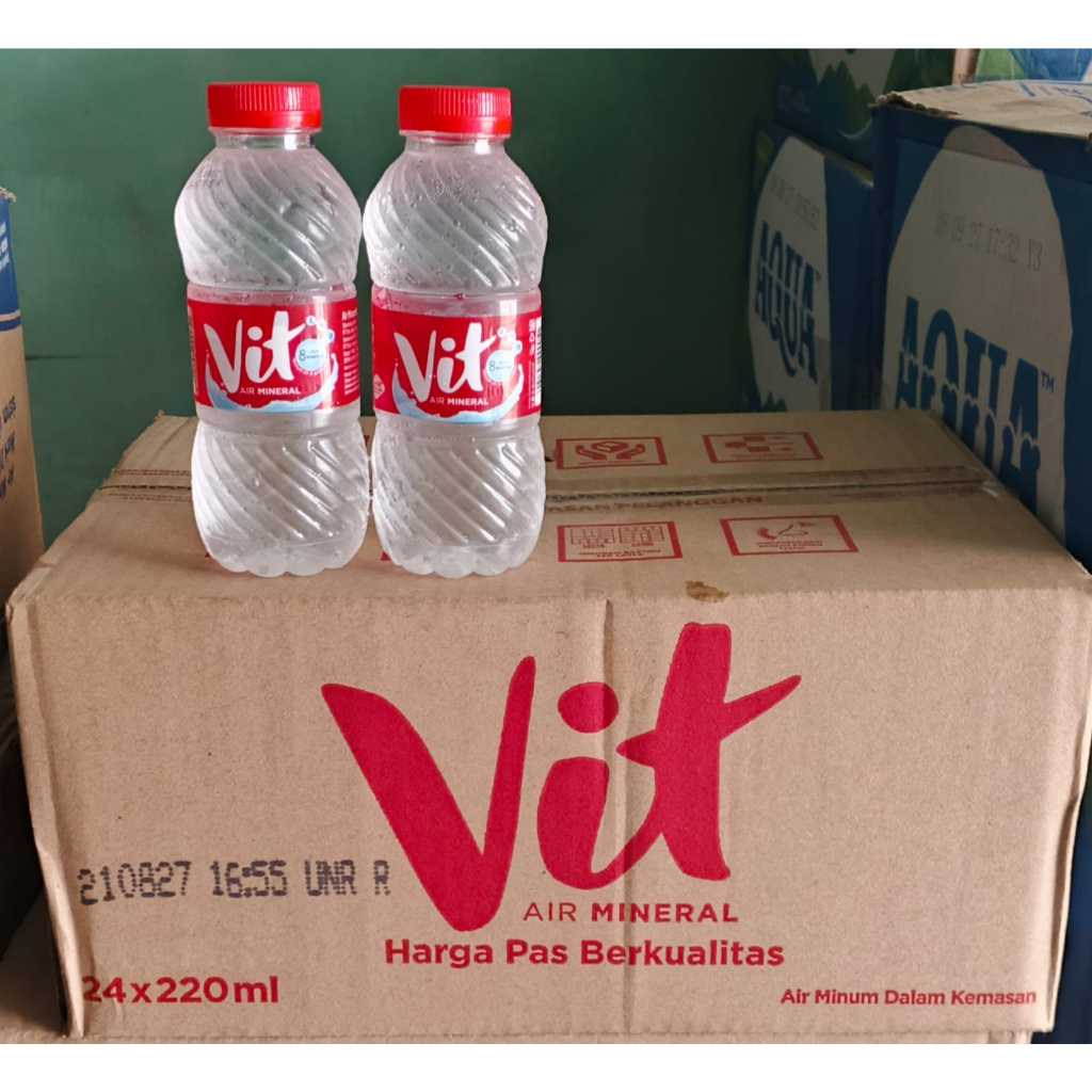Air mineral Vit botol mini//Vit Moksa 220ml ( 1 Box/Dus )