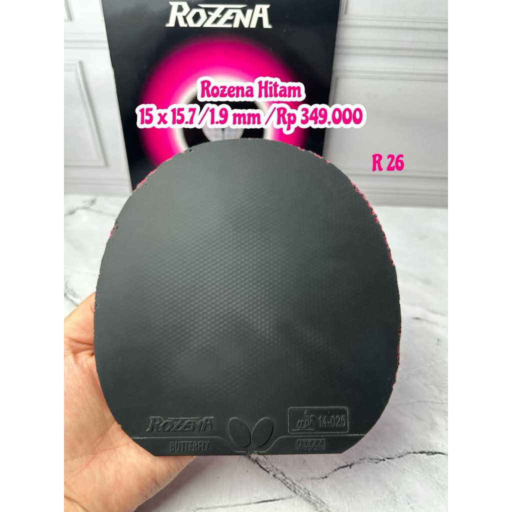 PROMO KARET BEKAS TENIS MEJA PINGPONG ROZENA HITAM