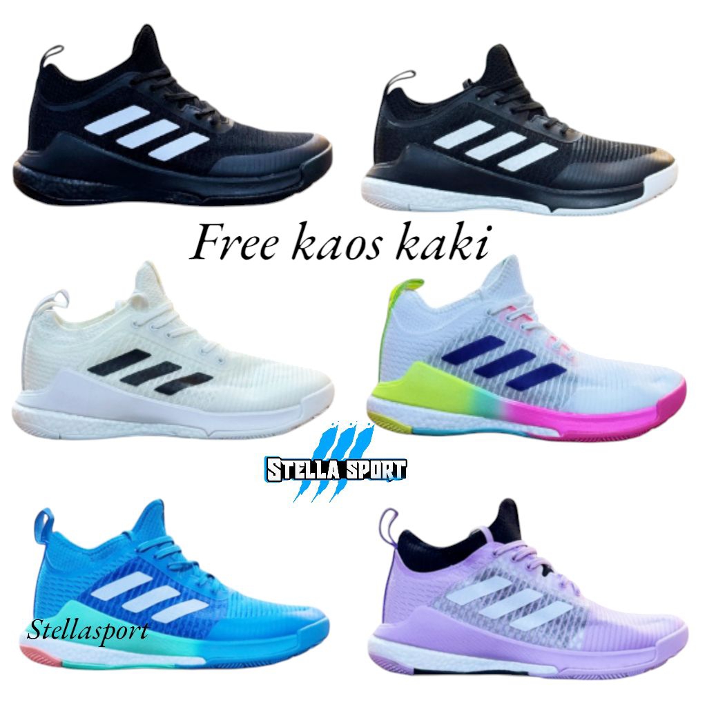 Sepatu Adidas Crazyflight Mid Grade ORI Sepatu voli pria wanita / sepatu basket Adidas