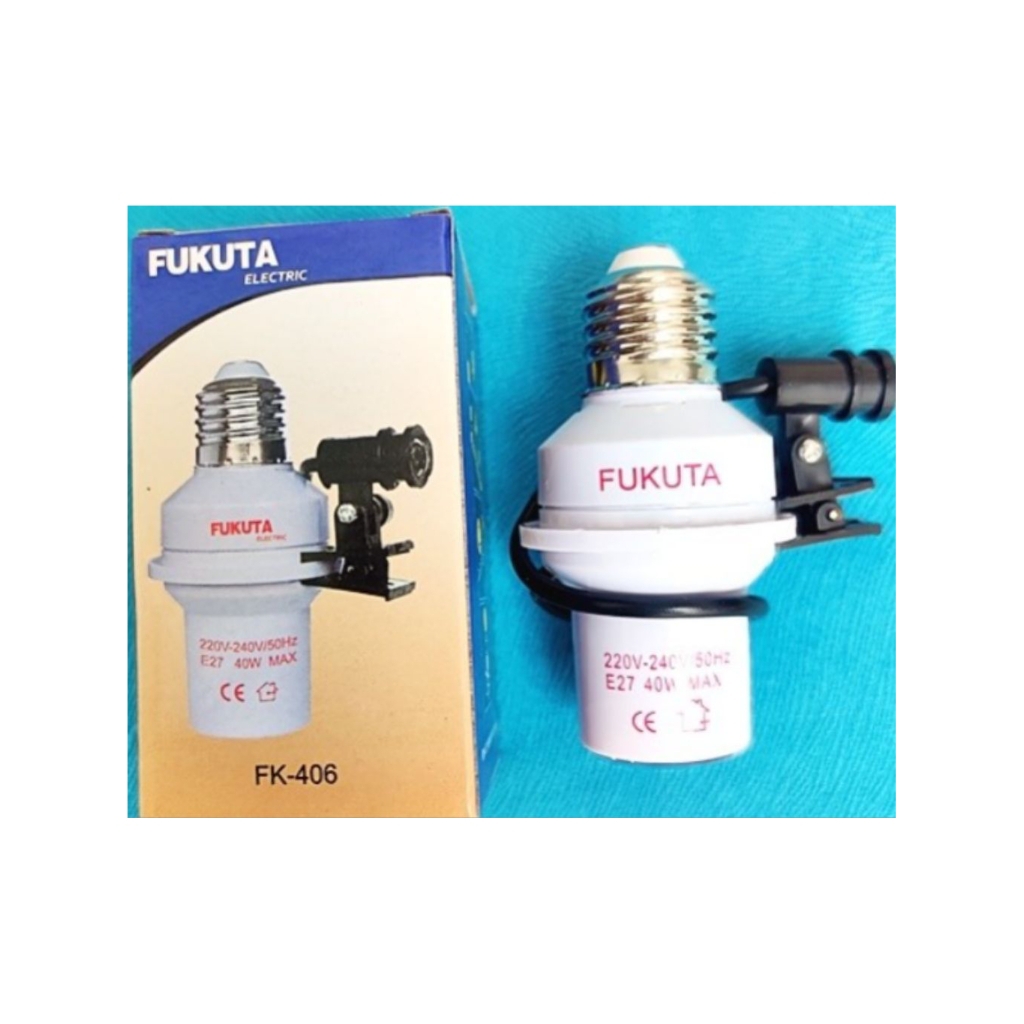 Fitting Lampu Otomatis Sensor Cahaya Fukuta/ fitting sensor Lampu saklar, Fitting Sensor