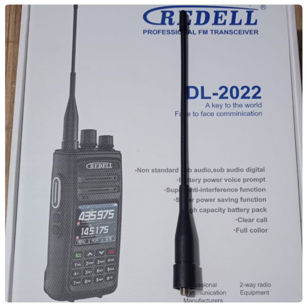 Antena HT Redell DL 2022 Original dual band vhf uhf standar bawaan HT