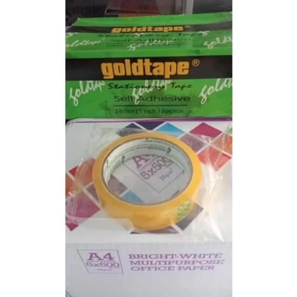 [PCS] ISOLASI BENING 24MM 1 INCHI GOLDTAPE TEBAL ANTI PUTUS / ISOLASI BENING 1 INCHI / ISOLASI GOLDT