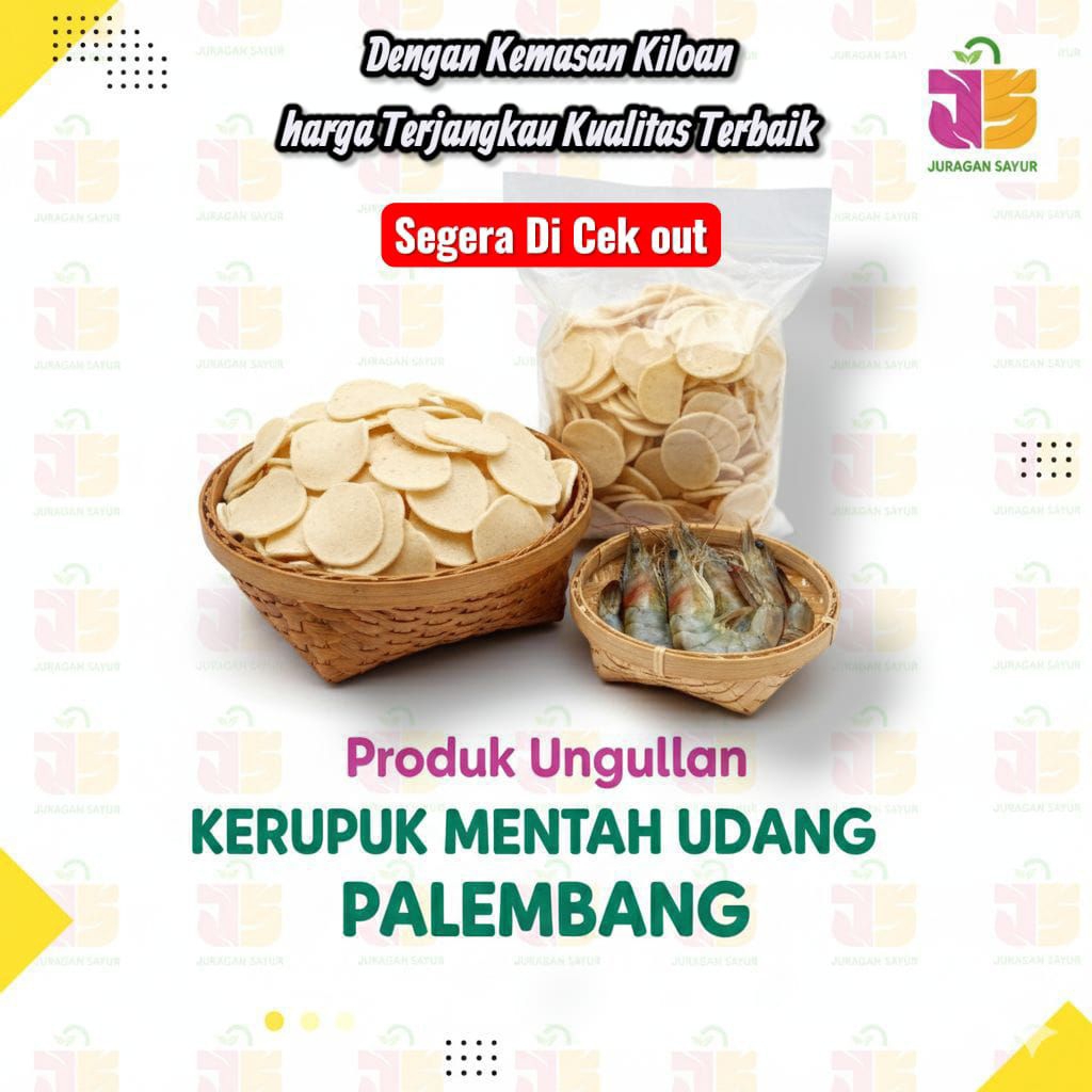 Kerupuk Mentah Udang palembang Kerupuk mentah 250grm