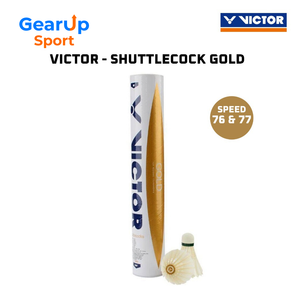 New  Shuttlecock Badminton Victor Gold Original
