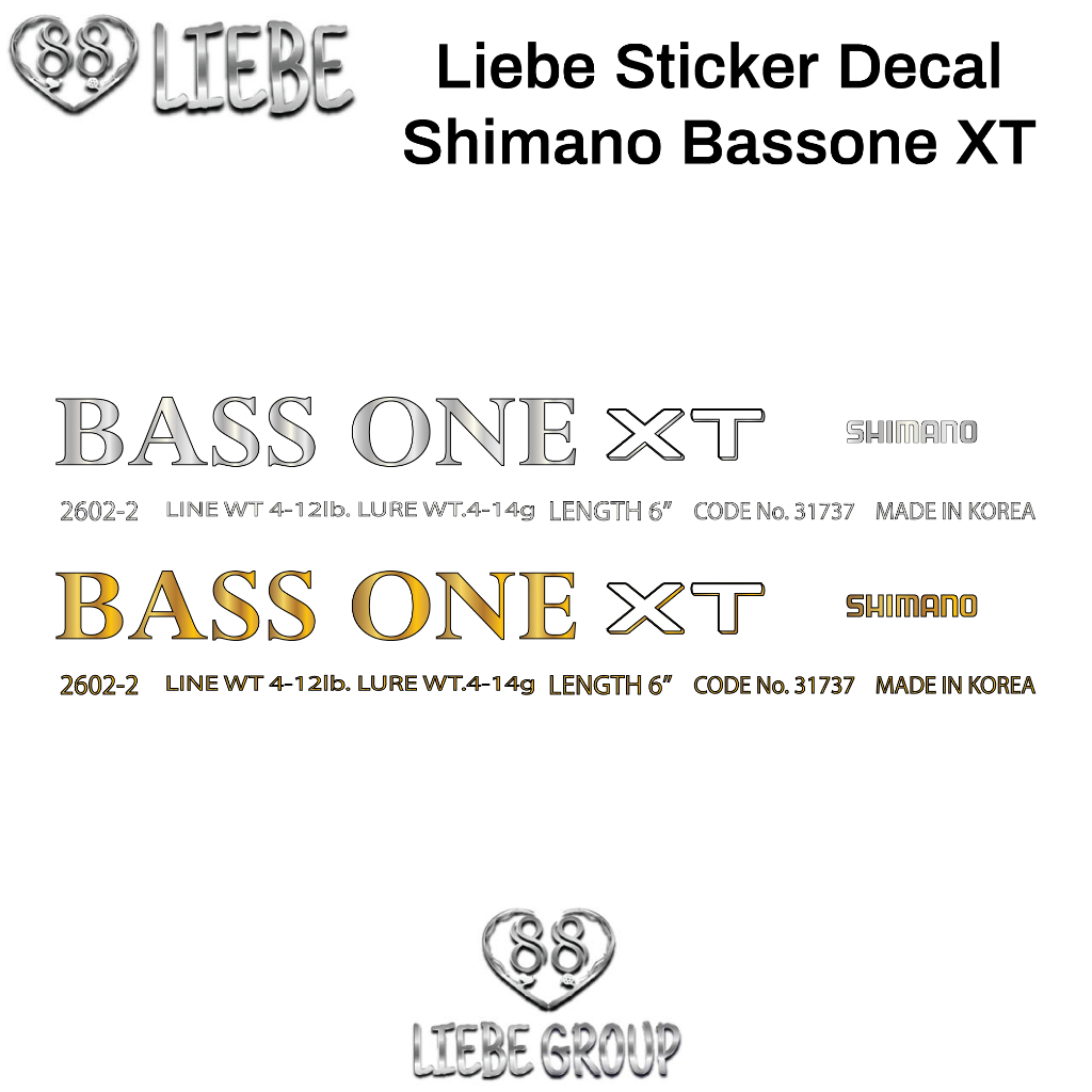 Liebe Sticker Decal Custom Joran Shimano Bass One XT