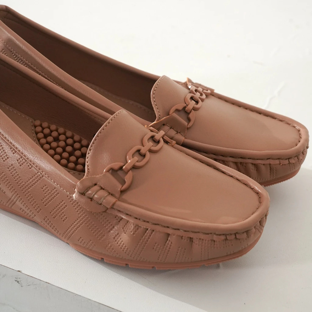 GABINO YARETA Sepatu Wedges Moccasin Wanita-o1Ea3002-Mocca
