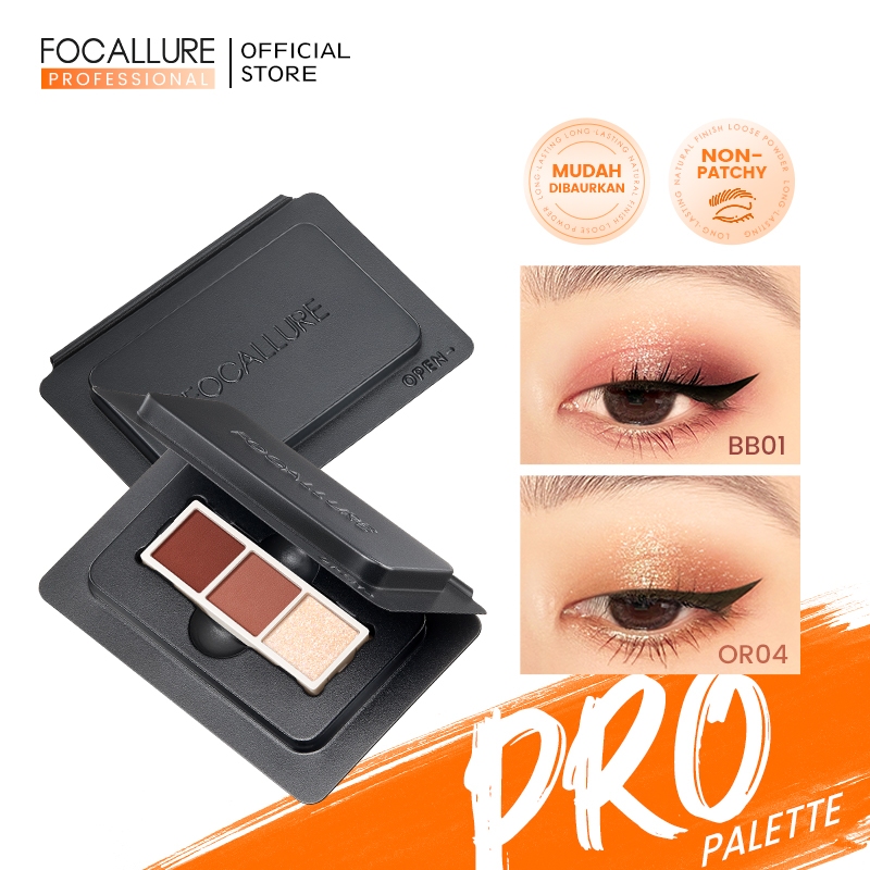 BPOM FOCALLURE Eyeshadow Palette  Matte Shimmer Travel Size