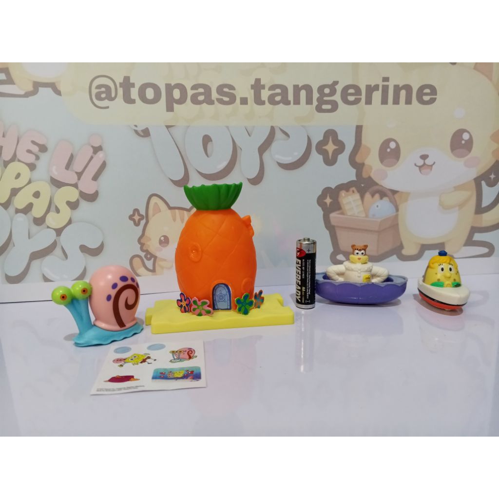 McD Happy Meal SpongeBob Gary Sandy Mrs Nyonya Puff
