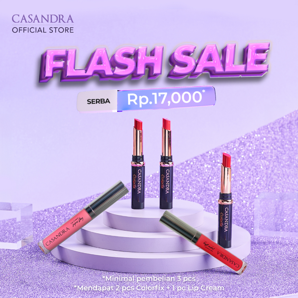 [PROMO LIPSTIK 17 Ribuan] CASANDRA COSMETIC Colorfix Lipstick Casandra Lip Cream  - Matte Tahan Lama