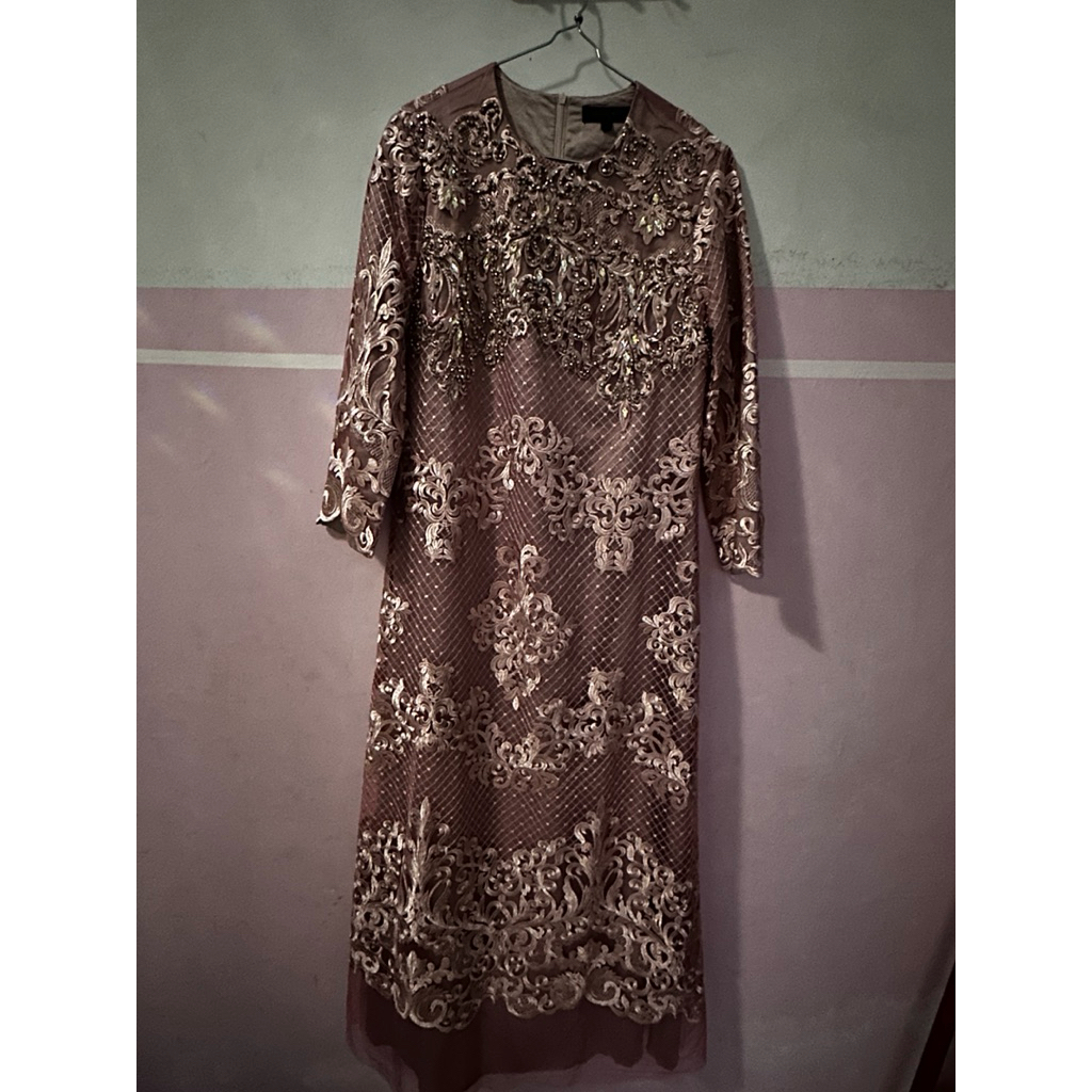 Solemio Maxi Dress Pesta Premium Brukat Payet