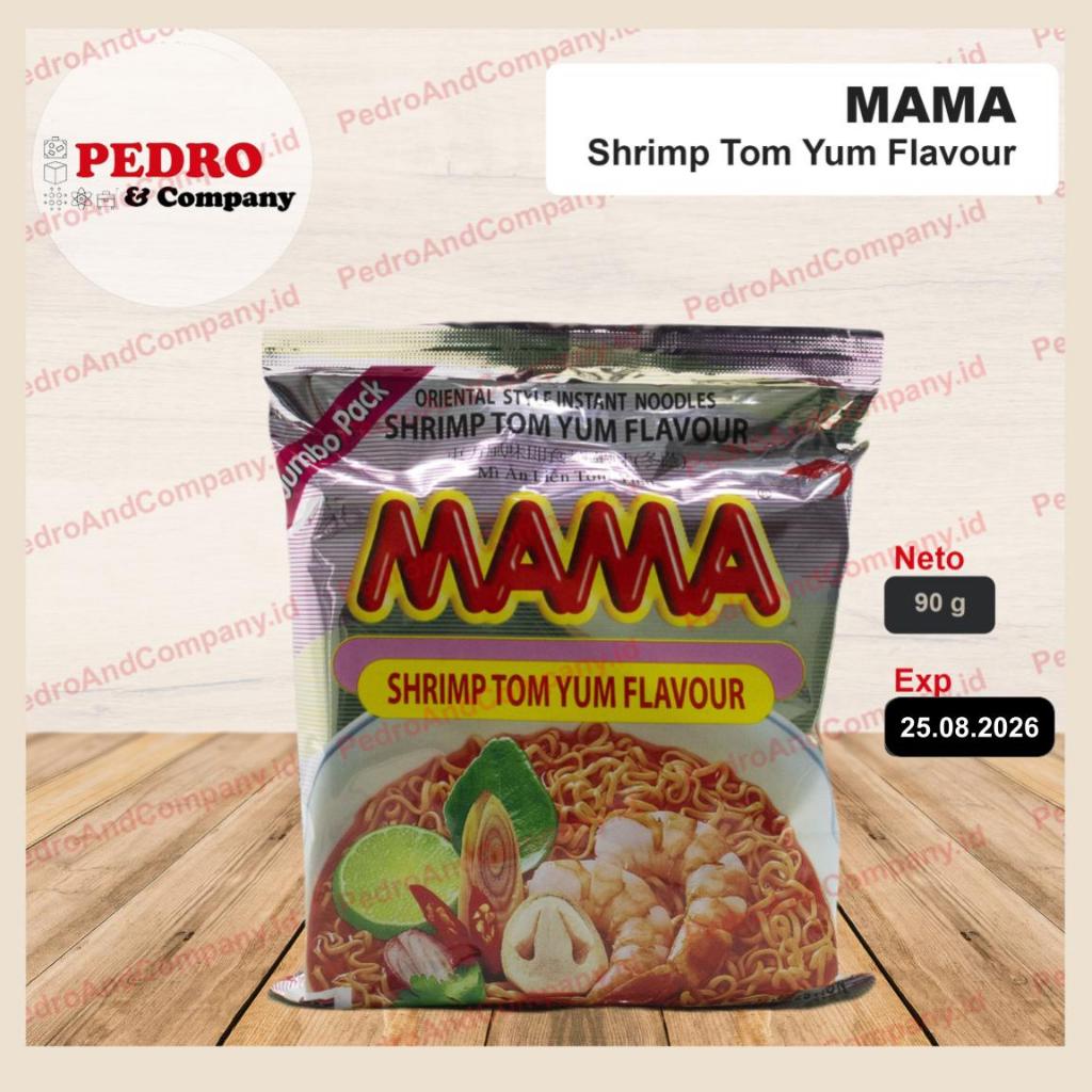 Mama shrimp tom yum flavour 90 gram - mie instant thai rasa tomyam