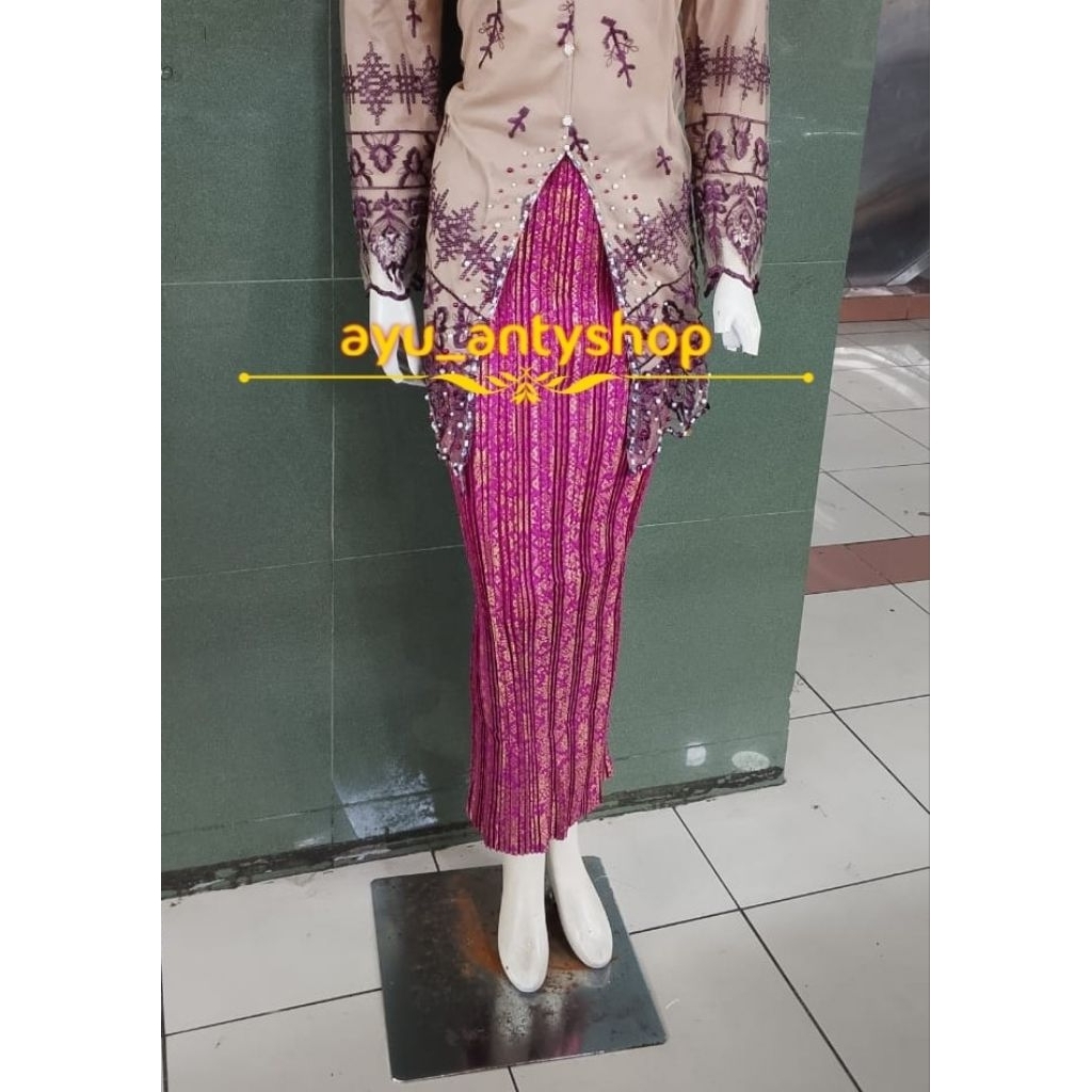 Rok Batik Songket Plisket-Fashion Bawahan Kebaya