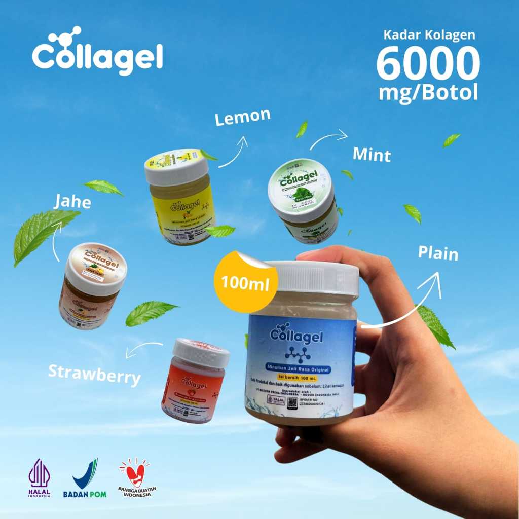 Collagel Minuman Kolagen Glow Up Halal – Collagen Drink Ikan + Vitamin C – Kulit Kencang Glowing