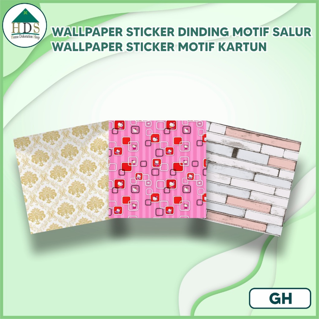 Wallpaper Dinding  Kamar Tidur Wallpaper Stiker PVC Wallpaper Dinding Bata