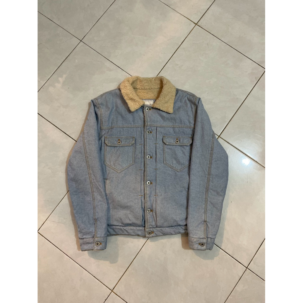 Jaket Trucker Sherpa Denim