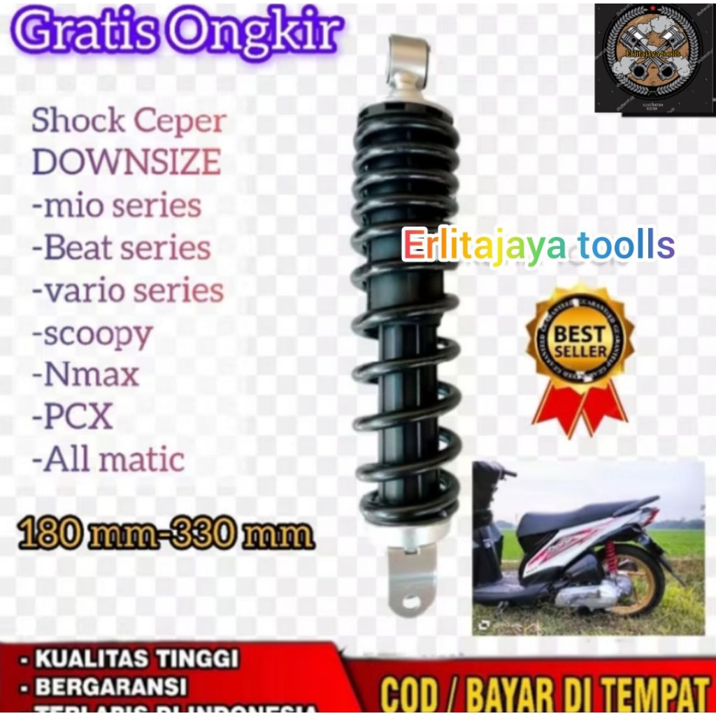 Shock Downsize Matic Ceper Beat Vario Mio all motor matic CEPER