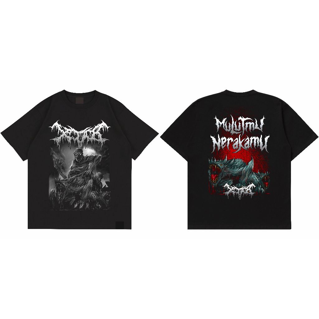 Kaos Band XTAB - Mulutmu Nerakamu / Kaos Musik Rock Metal