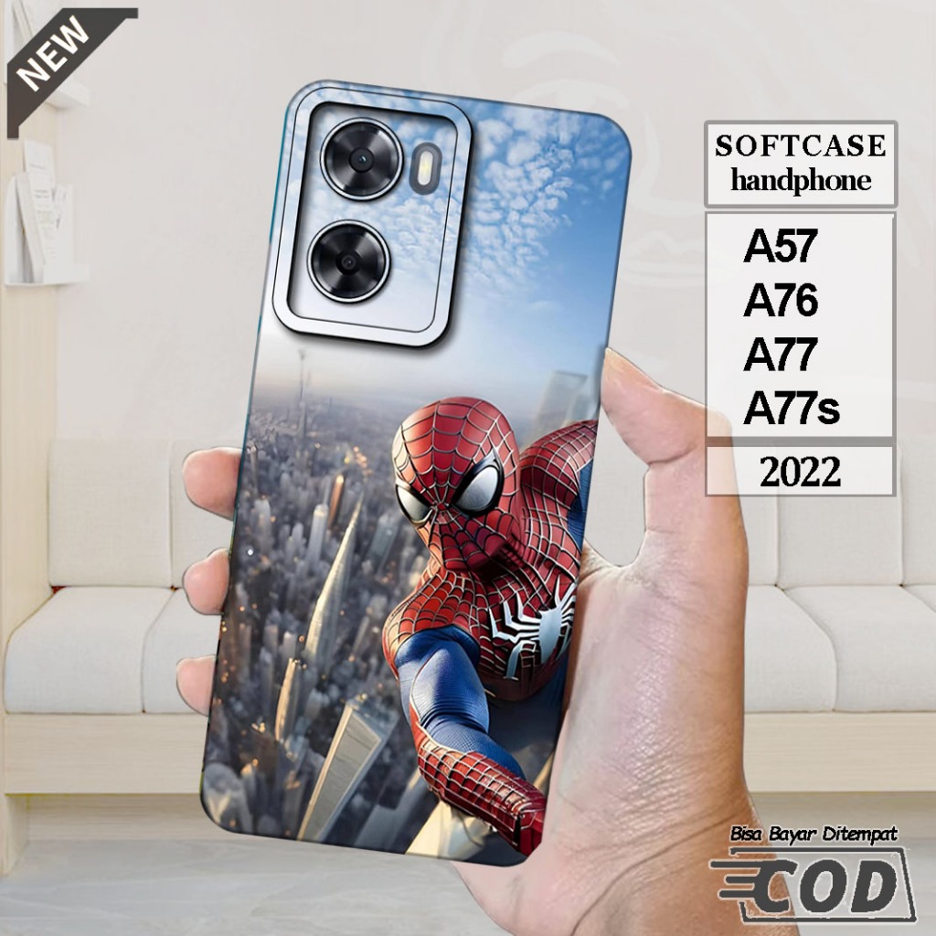 Case OPPO A57  -OPPO A76 -OPPO A77 -OPPO A77s  _Casing Silikon  hitam bening lentur elastis keren