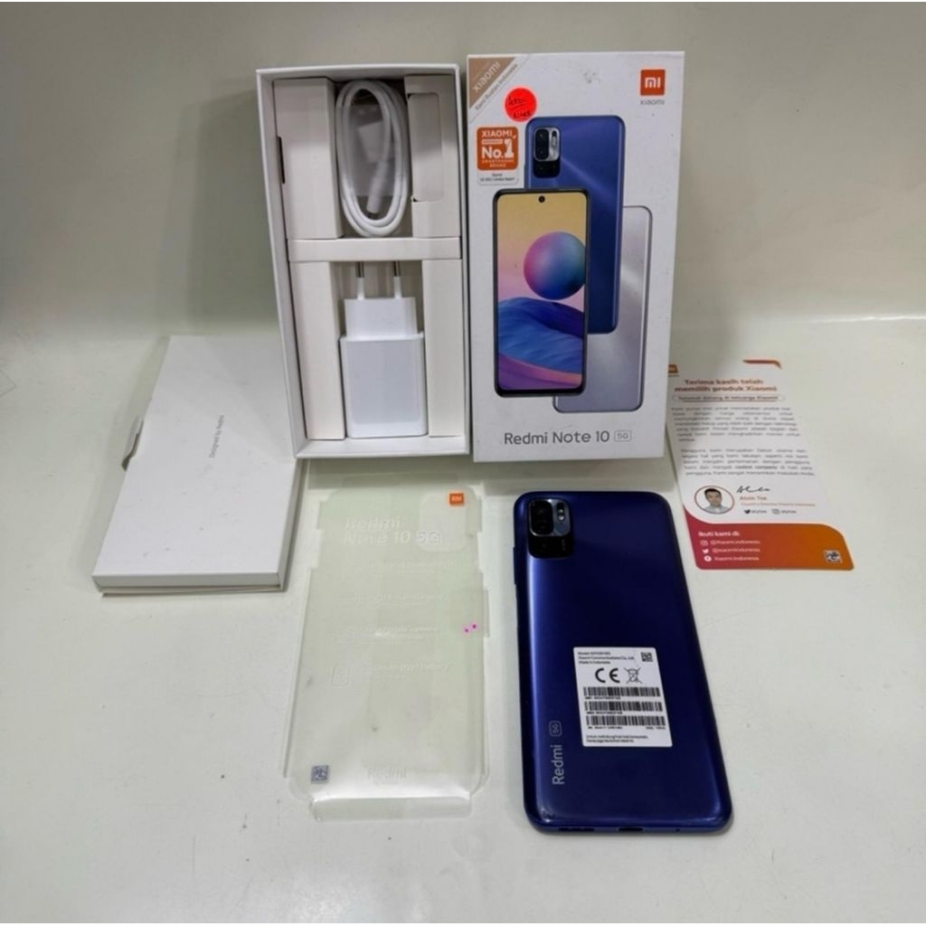 Termurah XIAOMI REDMI NOTE 10 5G RAM 8/128GB EX RESMI XIAOMI ORIGINAL SECOND FULLSET NO MINUS