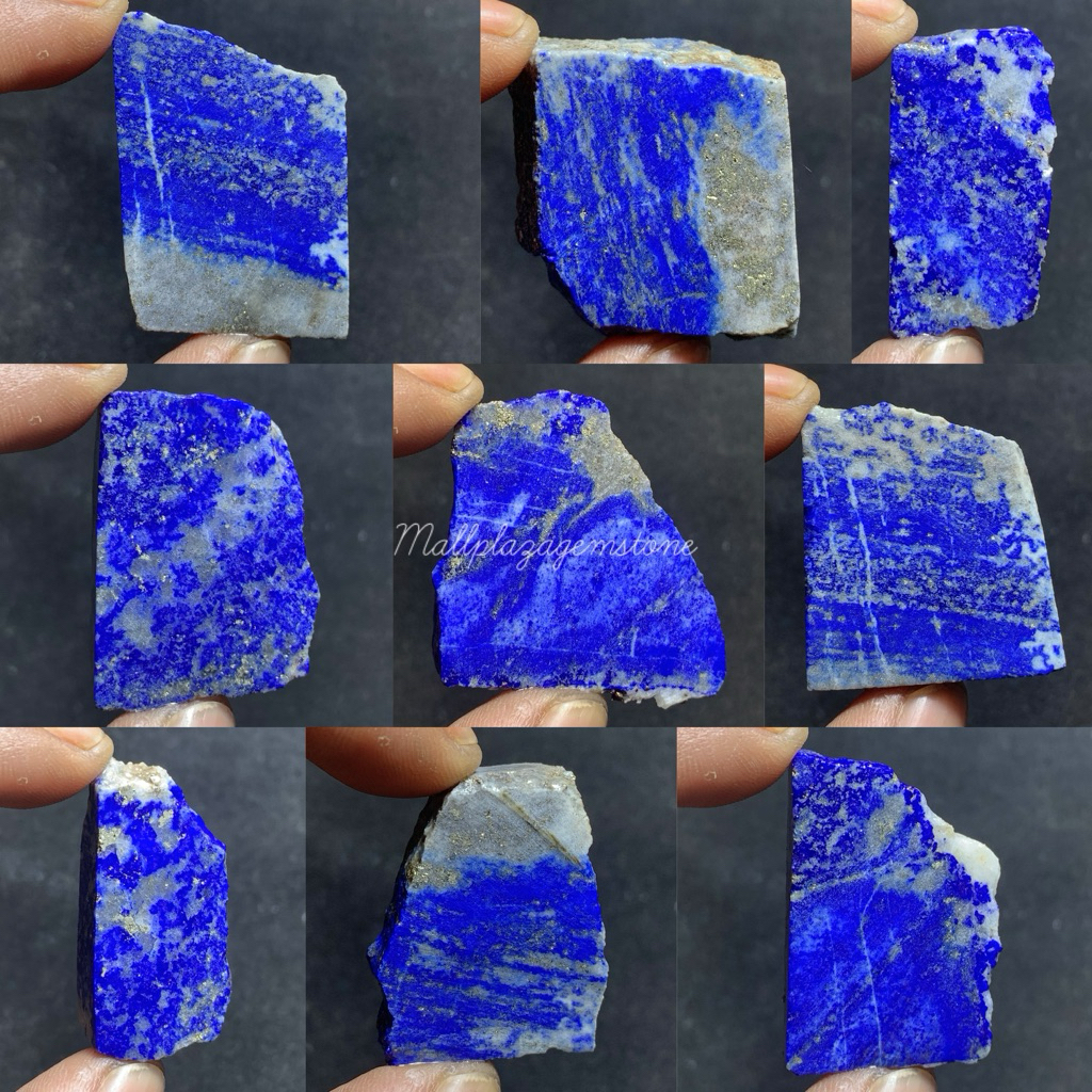 batu lapis lazuli asli natural 100% / bongkahan batu lapis lazuli / lempengan batu lapis lazuli / ba