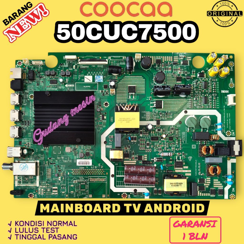 MB TV COOCAA 50CUC7500 / MAINBOARD TV COOCAA 55CUC7500 / MESIN TV COOCAA 55CUC7500 / MODUL TV COOCAA