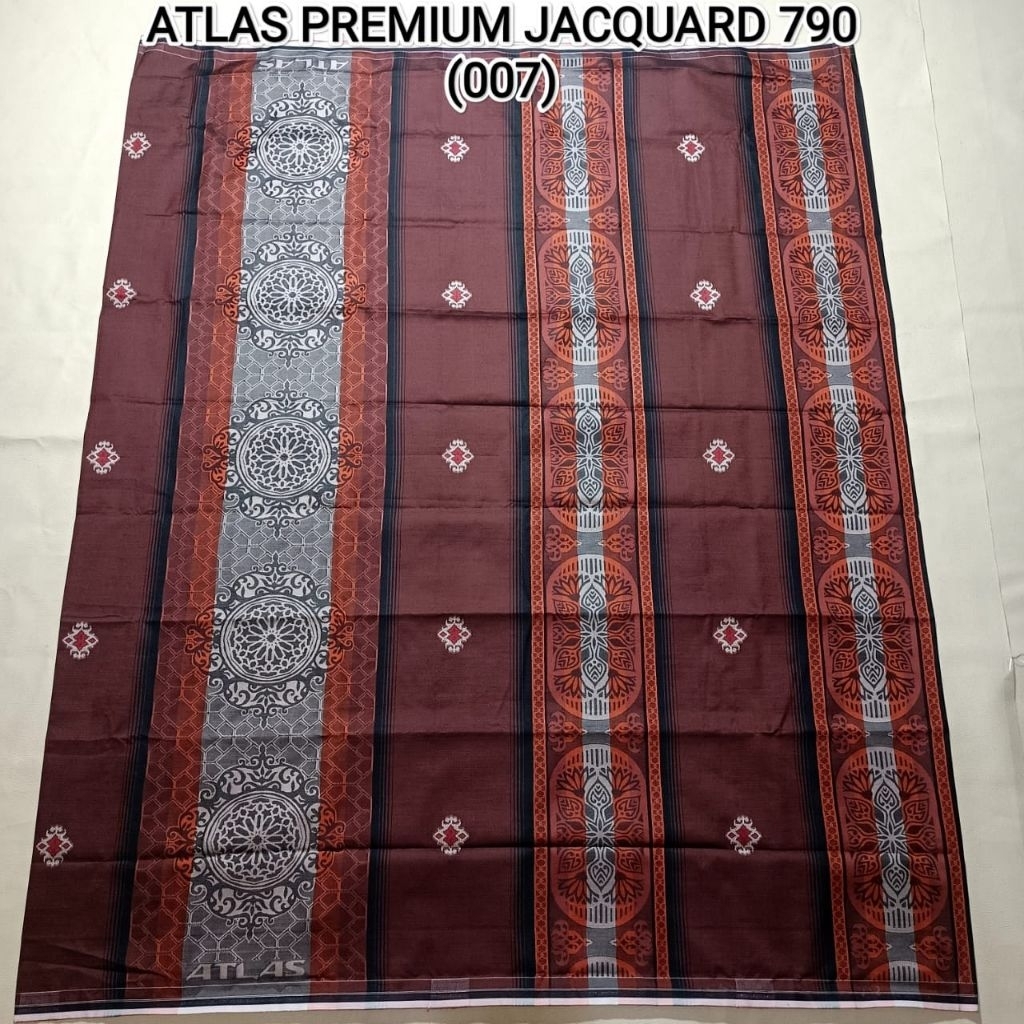 SARUNG ATLAS PREMIUM 790 SONGKET JACQUARD GOLD