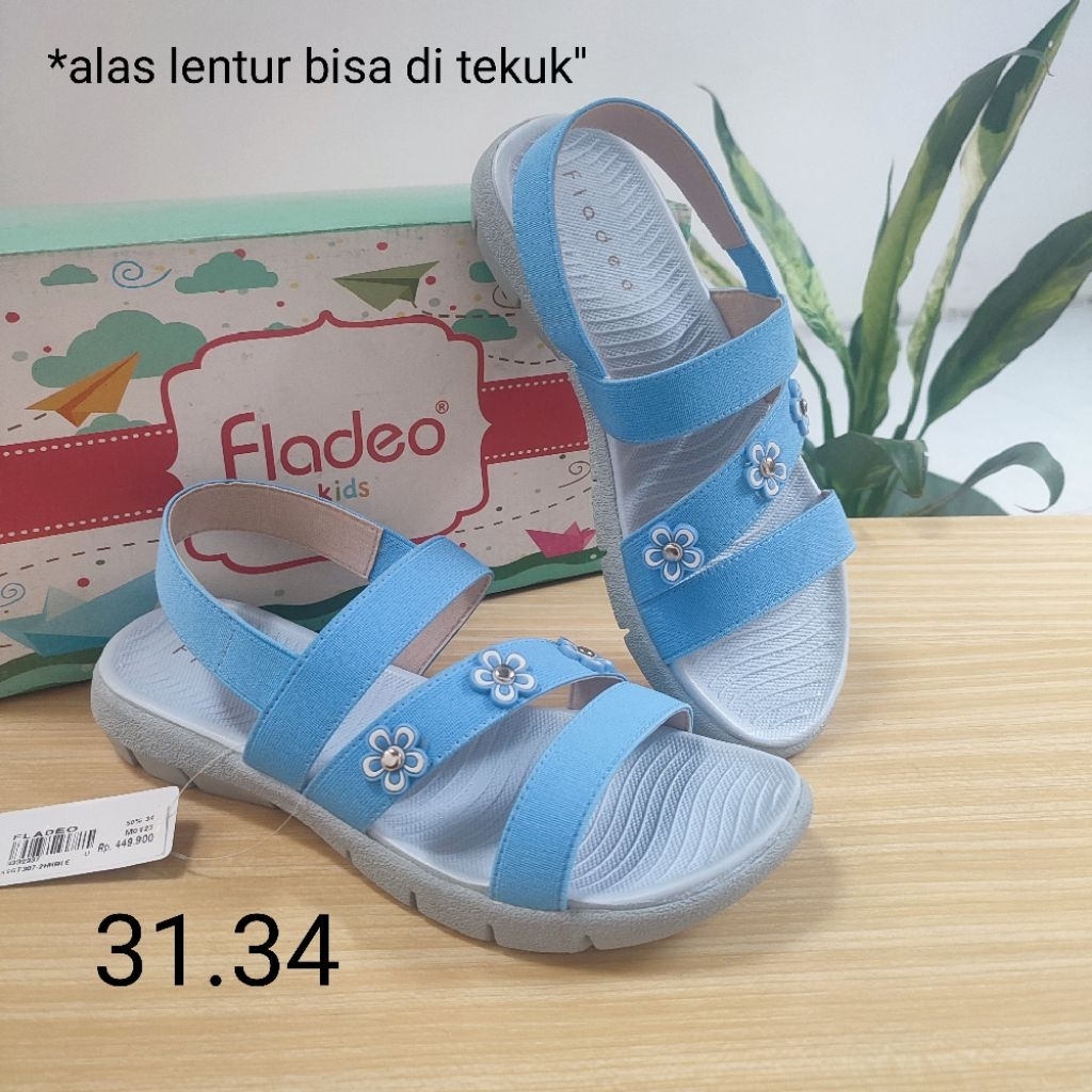 Sepatu Sandal Branded Anak Cewek Fladeo Kids Ungu Perempuan