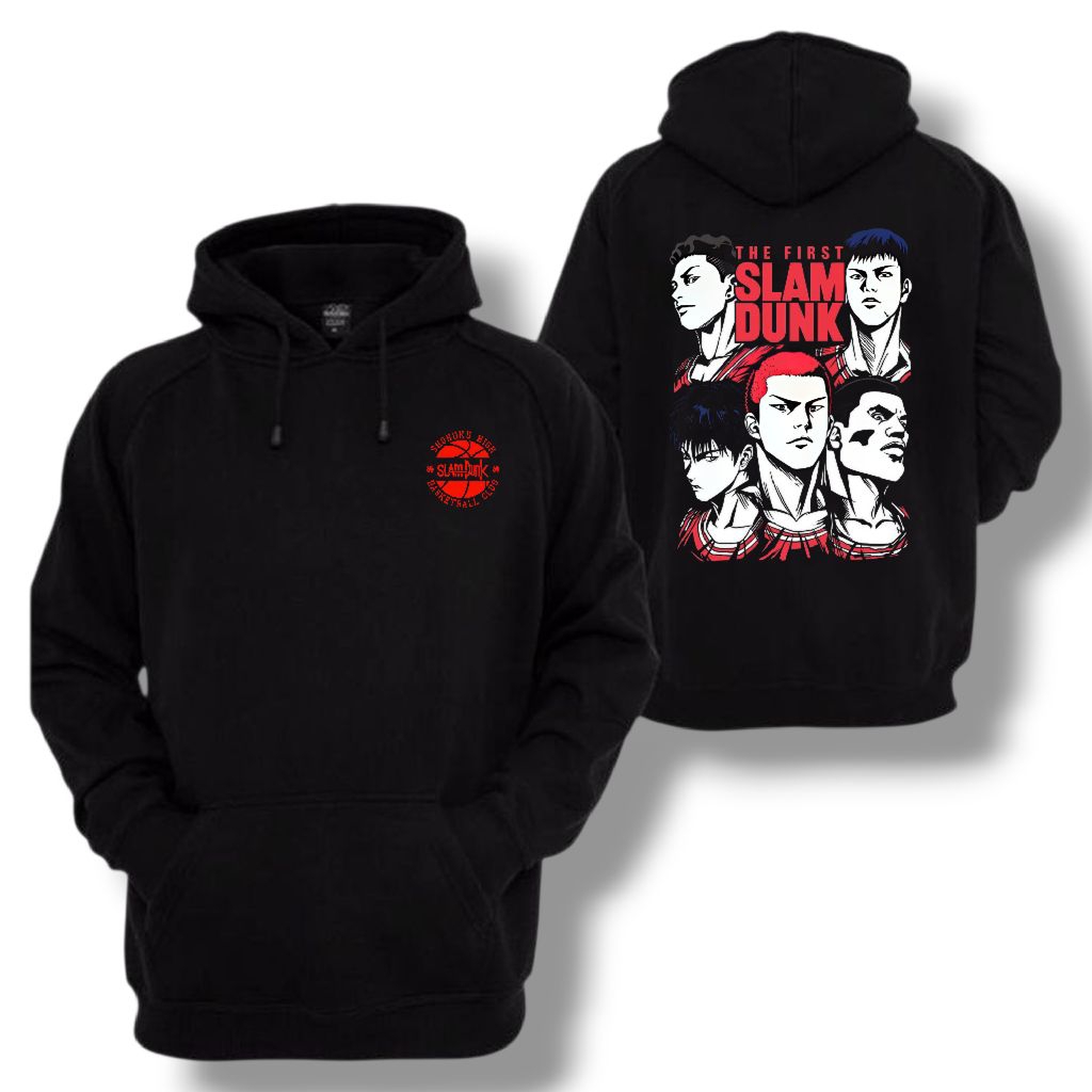 Jaket Hoodie Slam Dunk SHOHOKU Sweater Hoodie Anime Slam Dunk Pria / Wanita M-XXL