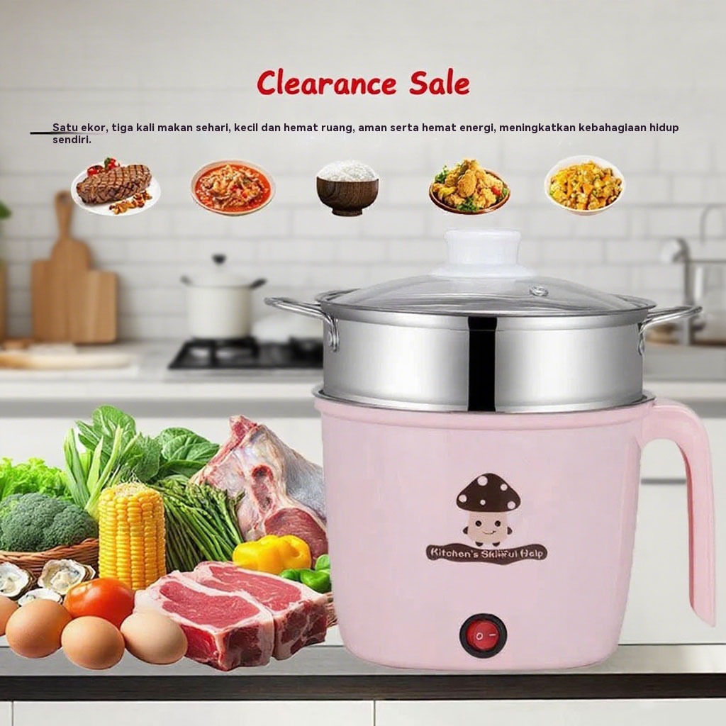 AERA TECHLI Panci Listrik 5in1 – Bisa Masak Mie, Telur, Sup, dan Goreng Sekaligus