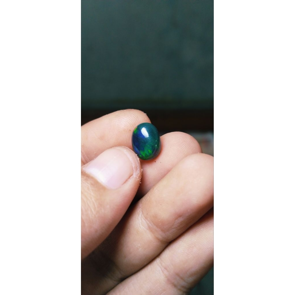 batu kalimaya black oval