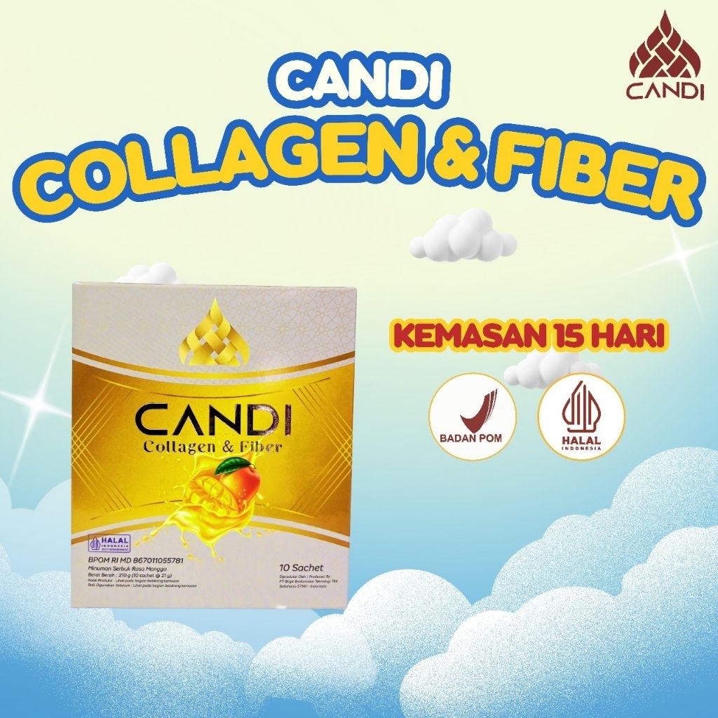 CANDI COLLAGEN FIBER MINUMAN PELANGSING PEMBLOKIR LEMAK DIET DETOX LEMAK PERUT BUNCIT MELANCARKAN BA