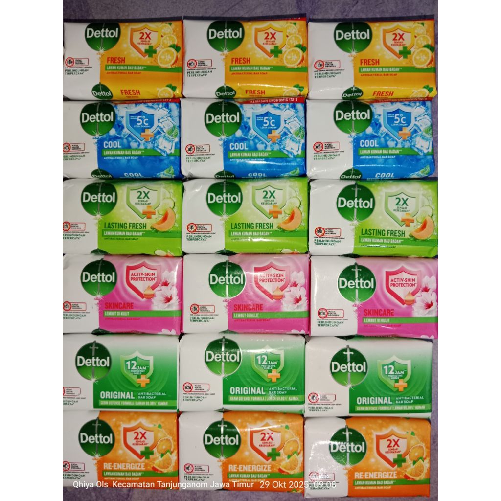 Sabun Batang Dettol 60g/Bunded isi 3pcs