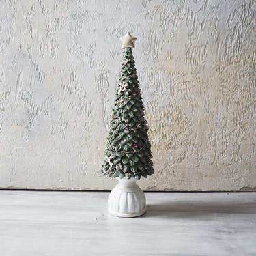 Dekorasi Natal Pajangan Pohon Natal Keramik Resin Xmas Tree with Star (AN2527)