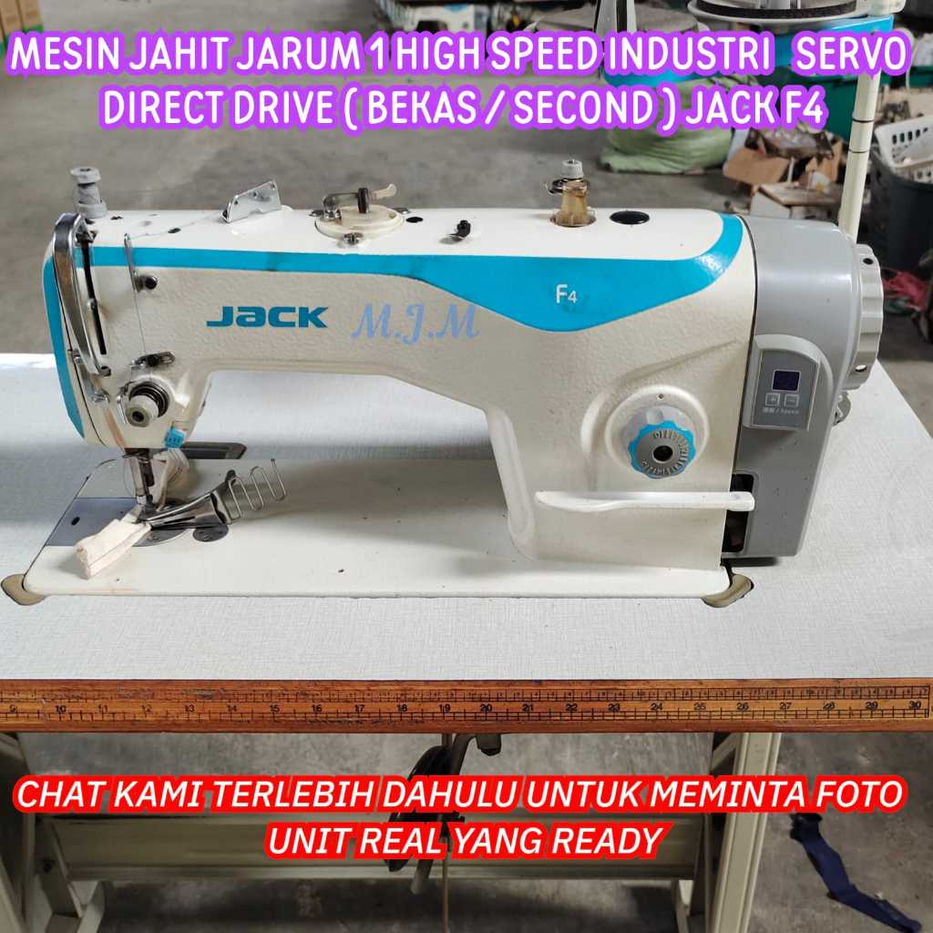 MESIN JAHIT HIGH SPEED INDUSTRI SERVO DIRECT DRIVE JARUM 1 ( BEKAS / SECOND )  MANUAL JACK F4