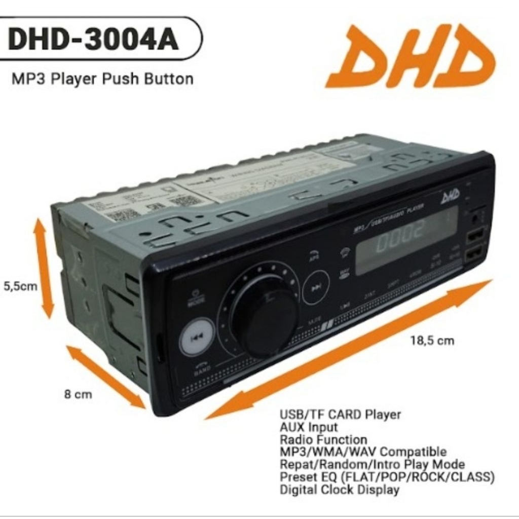 DHD 1 DIN MP3 DHD-3004A