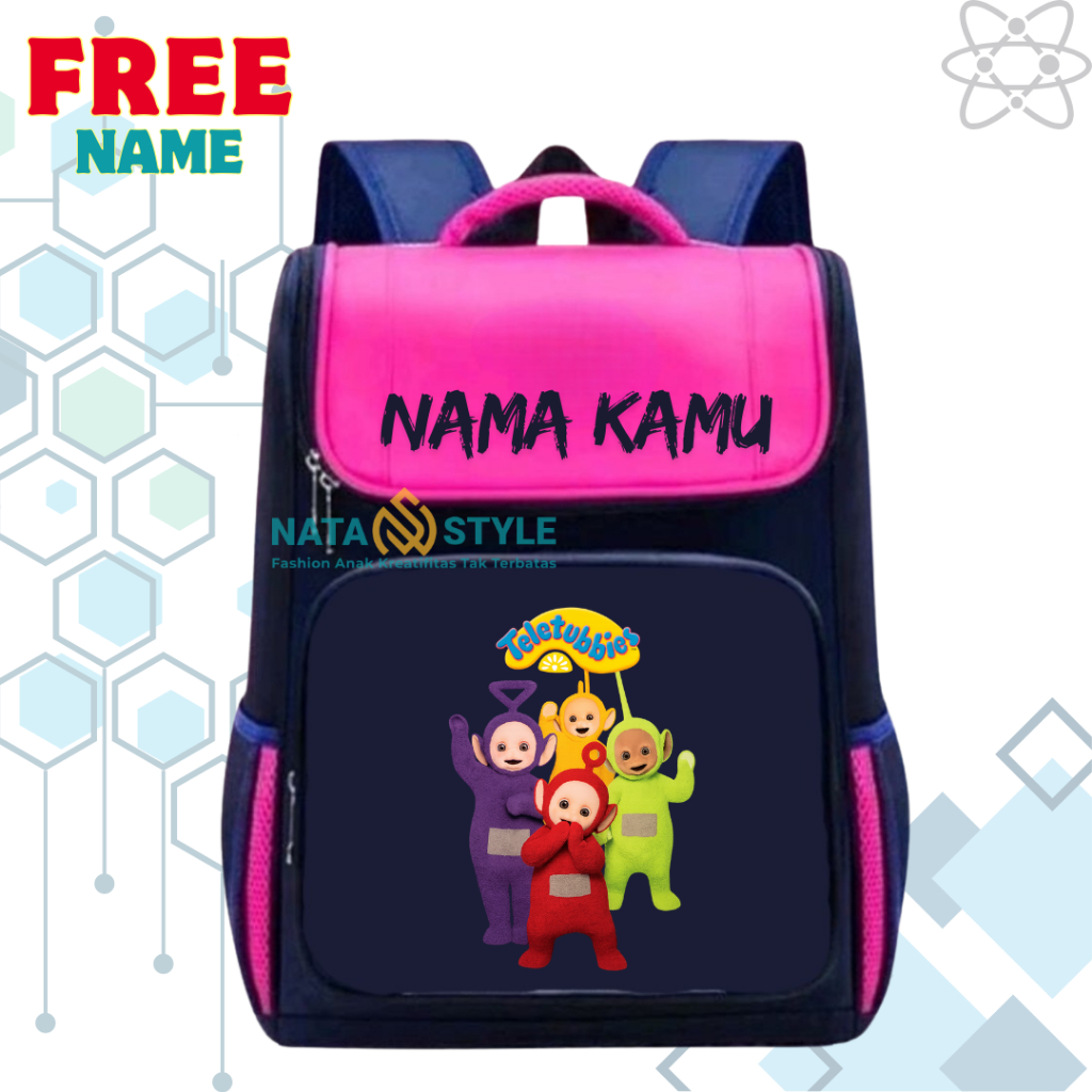 Tas Ransel Anak TK/SD Teletubbies I Tas Sekolah Anak SD/TK Teletubbies Free Nama Terbaru