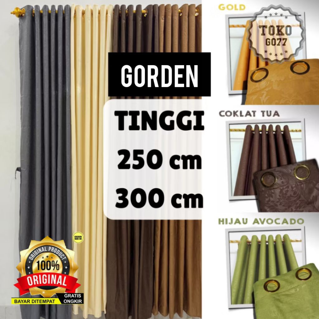 PROMO GORDEN SMOKERING EMBOS POLOS TINGGI 2,5 DAN 3 METER ( 250 CM & 300 CM )