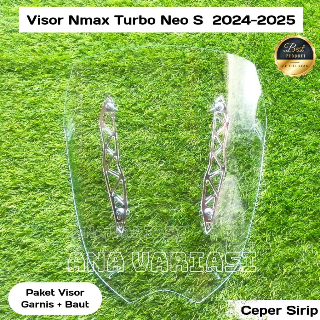 Visor Nmax Turbo Neo S  Ceper Sirip [ Free Baut + Ring 4 pcs ]  Whindshield Yamaha Nmax 155 Turbo Ne