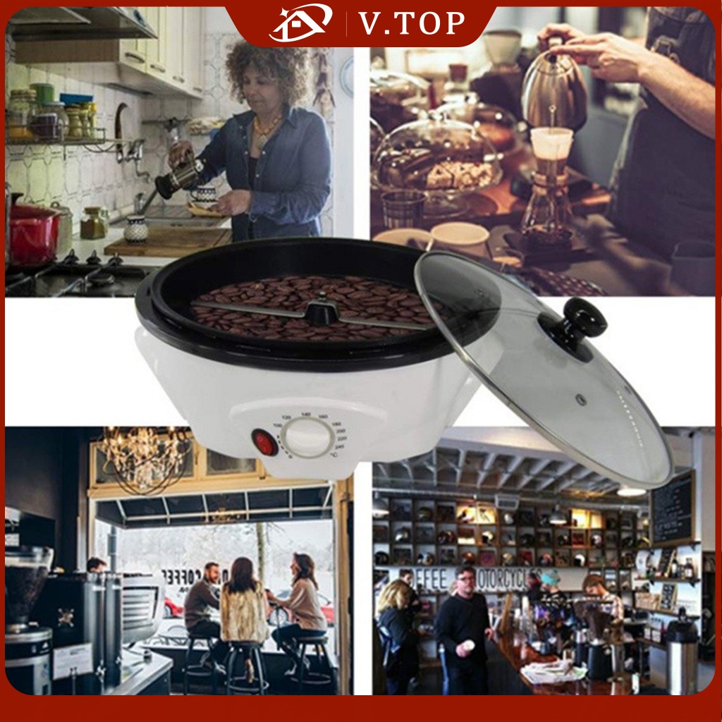 800G Listrik Mesin Kopi Espresso Coffee Bean Roasting Machine Maker Alat Murah Otomatis Grinder