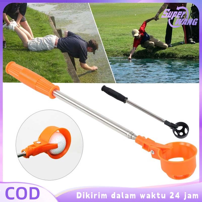 Golf Ball Picker Telescopic Golf Ball Retriever Stainless Alat Pengambil Bola Golf