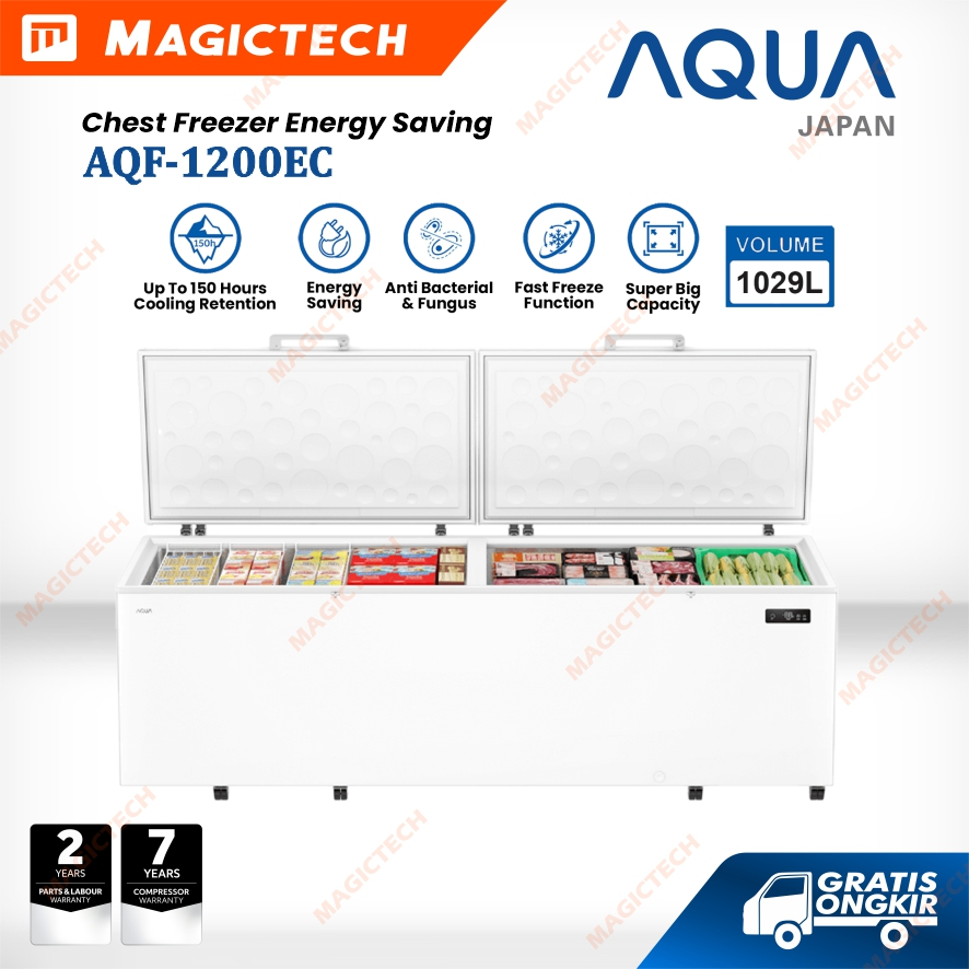 AQUA Chest Freezer Box 1029 Liter / 1029L AQF-1200EC / AQF 1200EC Kapasitas Besar Pendinginan Cepat