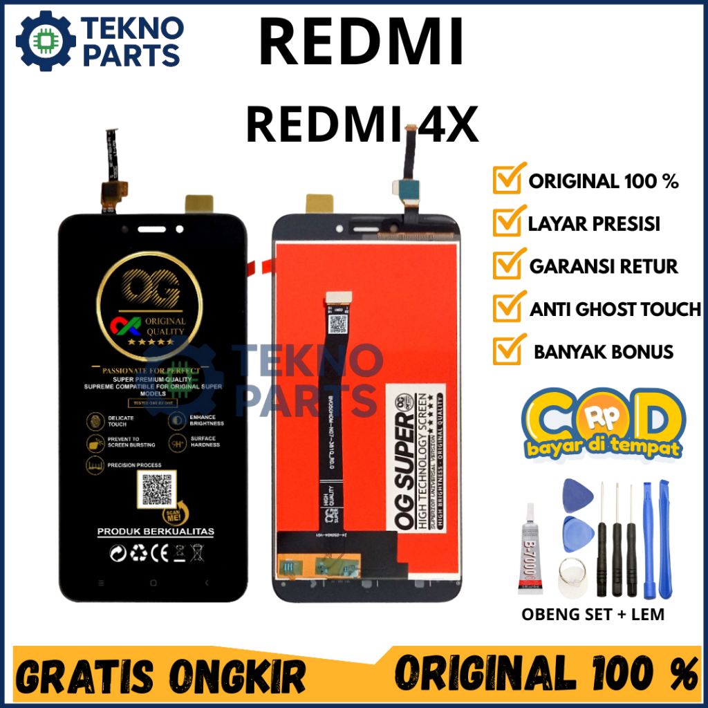 Lcd Xiaomi Redmi 4X / Mi4X / Mi 4X Fullset + Touchscreen | LCD OG Super Official Meetoo Original