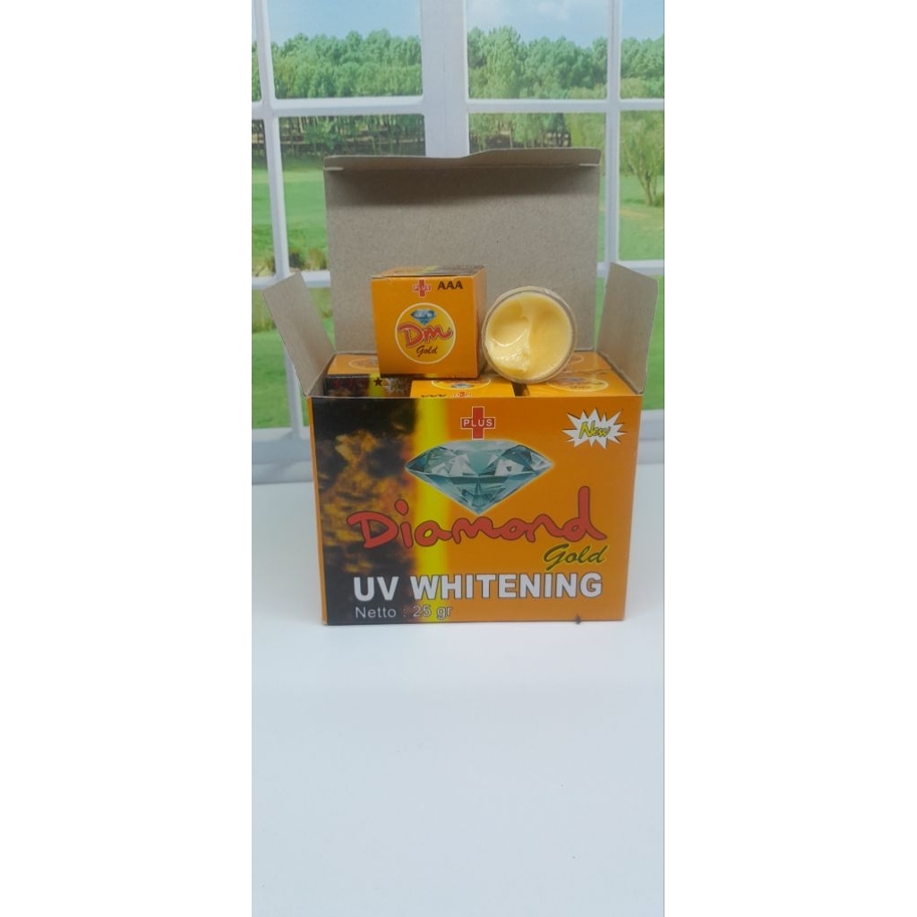[Lusinan] Cream Diamond Gold Uv Whitening  // Cream Pemutih Wajah Diamond Gold uv Whitening