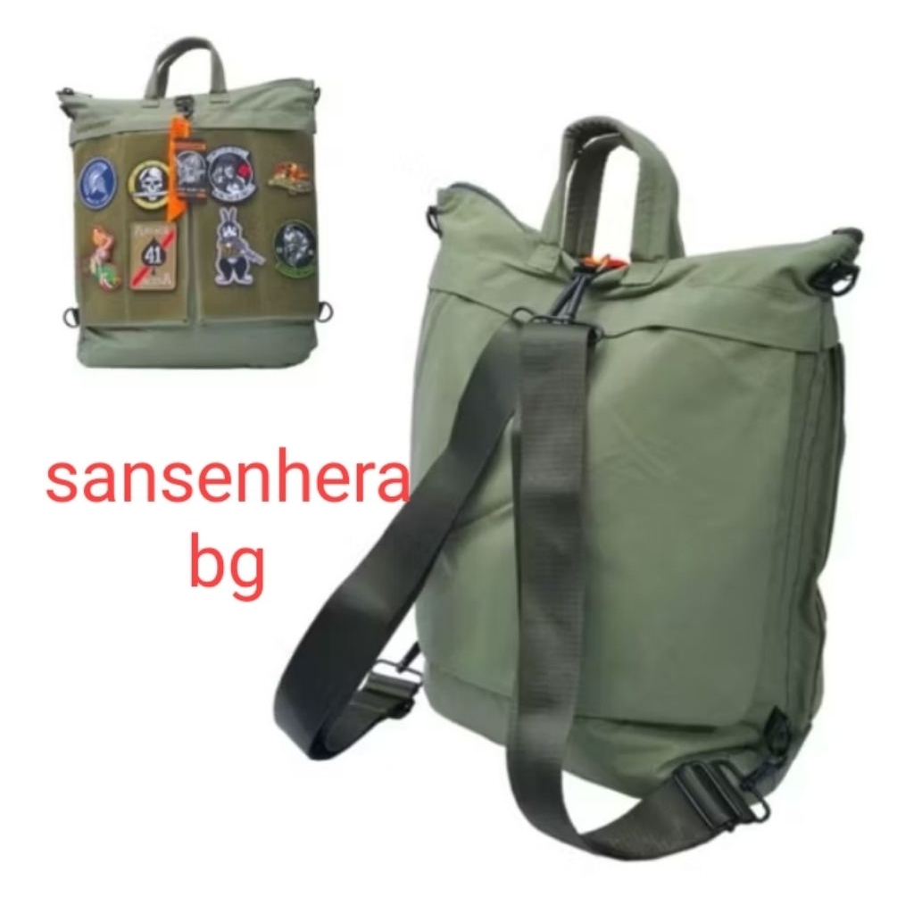 Tas pilot army & hitam helm pilot Tactical Helmet Bag premium,