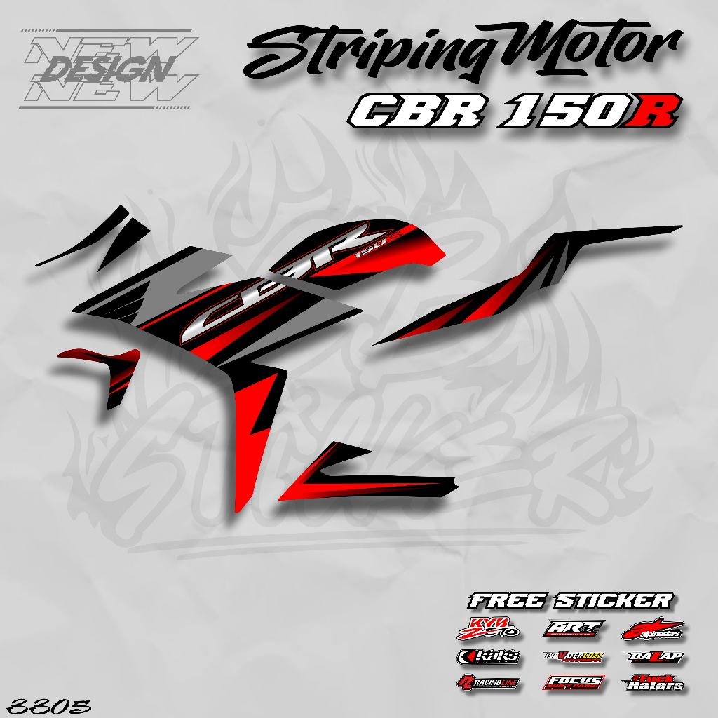 Striping Cbr 150R Facelift 2016-2019 Sticker Cbr150r