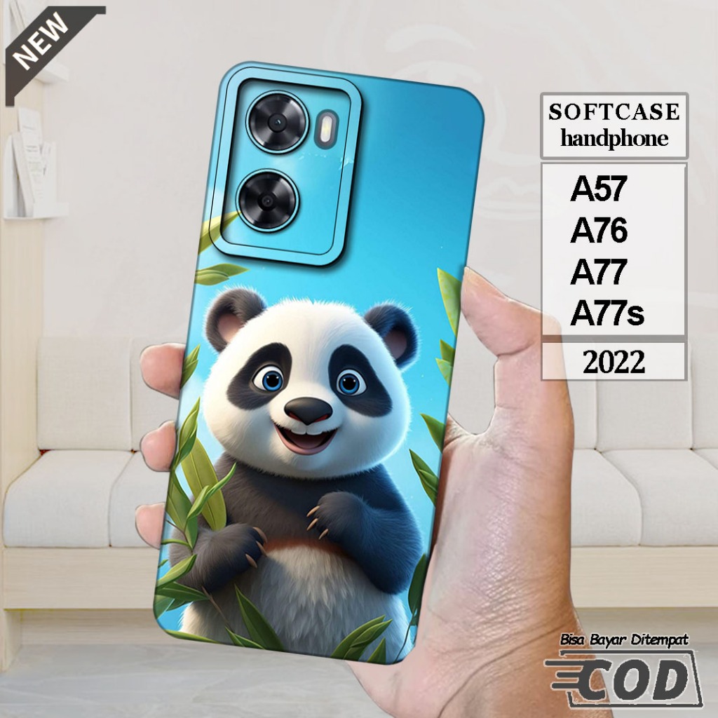 Case OPPO A57  -OPPO A76 -OPPO A77 -OPPO A77s  _Casing Silikon  hitam bening lentur elastis keren