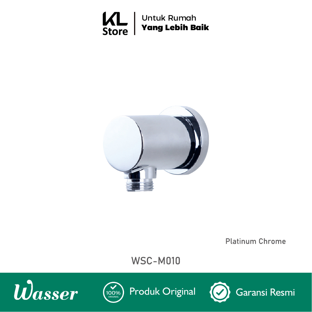 WASSER Shower Outlet Connector (Elbow) WSC-M010 / Sambungan Kran Shower Medium / CHROME | GREY | BLA